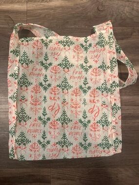 Free People Holiday Print Gauze Tote Bag 🎄 Lightweight Reusable